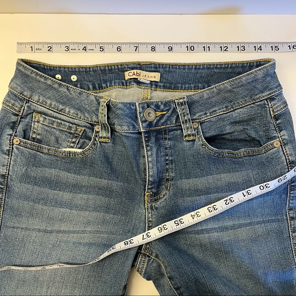 CAbi Womens Light Blue Denim Cropped Zipper Ankle Size 8 Waist 30 - Picture 10 of 12